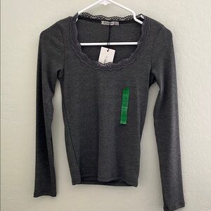 Stradivarius gray knit top